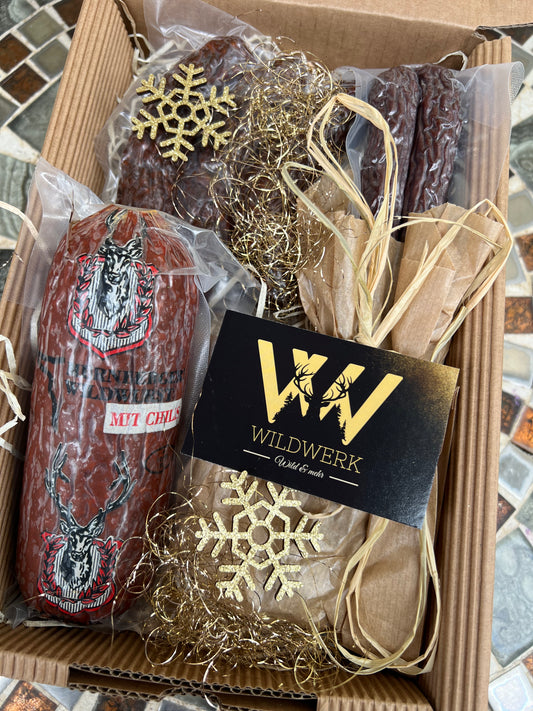 Weihnachtliche Geschenkbox "Brettljausn" klein